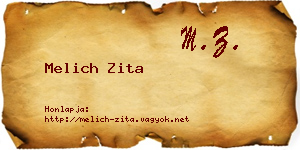 Melich Zita névjegykártya